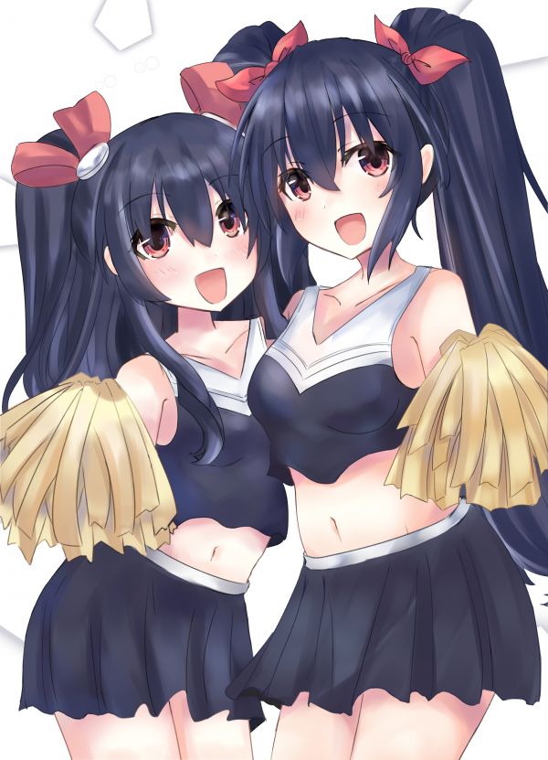 аниме,Аниме девушки,Hyperdimension Neptunia,Noire Hyperdimension Neptunia,Uni Hyperdimension Neptunia,Хвостик