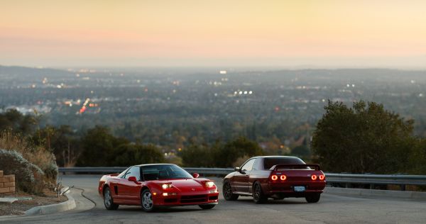 Honda Acura NSX,Nissan Skyline BNR32,Nissan Skyline R32,rode auto,sportwagen,JDM