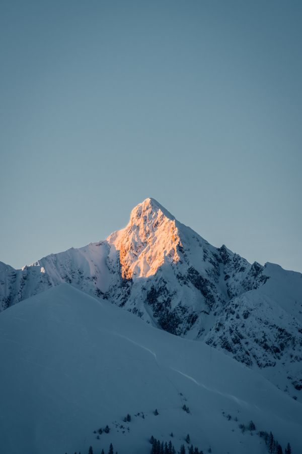 mountain top,Śnieżna góra