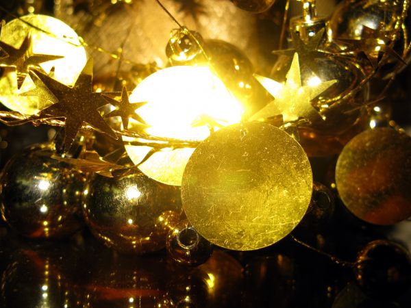 Kerstmis-, Kerstmis, decoraties, natal, goud, navidad