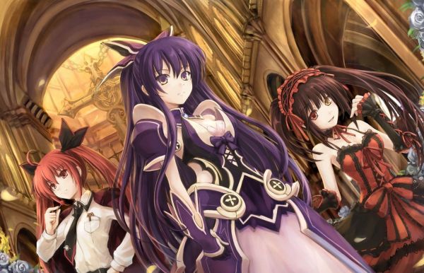 Anime,Meninas anime,Data de um show,Yatogami Tohka,Itsuka Kotori,Tokisaki Kurumi