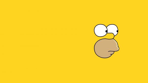 1920x1080 px,Homer Simpson,minimalisme,gul