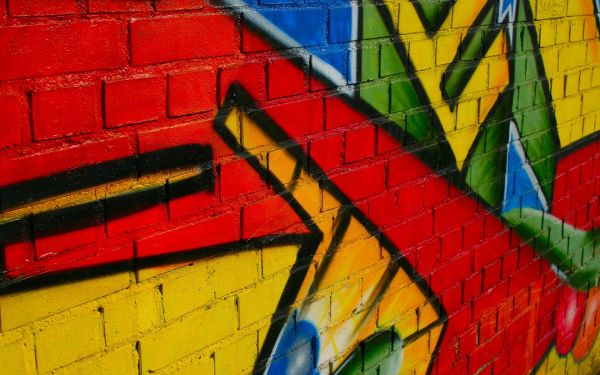 rouge,mur,vert,jaune,graffiti,ART