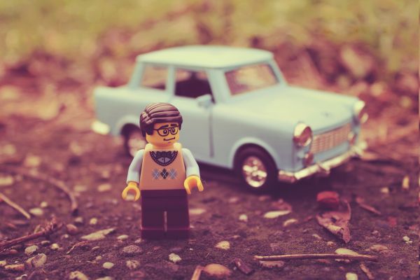 carro,veículo,amarelo,LEGO,Miniaturas,vintage