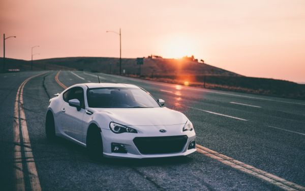 Subaru BRZ,Subaru,des voitures,le coucher du soleil