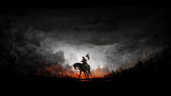 artwork,paard,Kingdom Come Deliverance,1920x1080 px,banier,digitale kunst