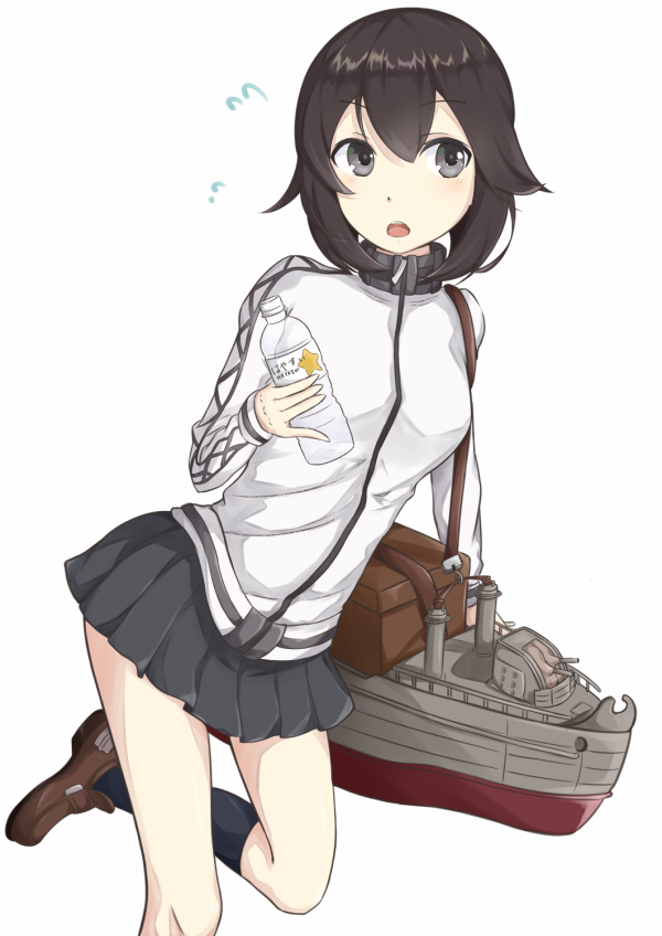 anime,animemeisjes,Kantai Collection,Hayasui KanColle,kort haar,brunette