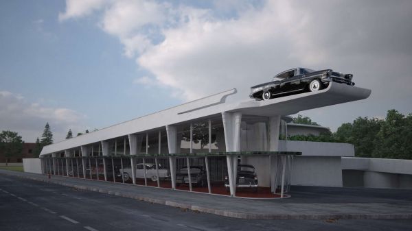 voiture, véhicule, Urbain, Frank Lloyd Wright, route, Voiture classique