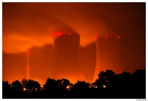 Pôr do sol,Torres de refrigeração,Fenômeno geológico