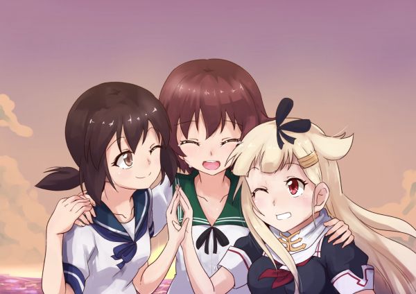 Anime,Anime cô gái,Bộ sưu tập Kantai,Fubuki KanColle,Mutsuki KanColle,Yuudachi KanColle