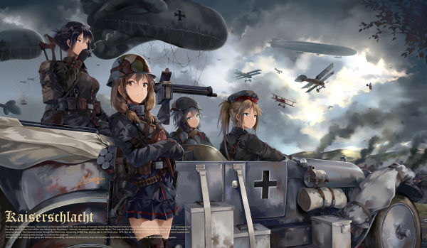 anime,gadis anime,stoking,senjata,gadis-gadis dengan senjata,world war