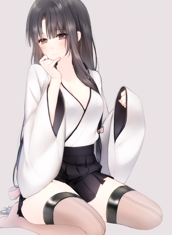 anime,animemeisjes,Kantai Collection,Shouhou KanColle,lang haar,zwart haar