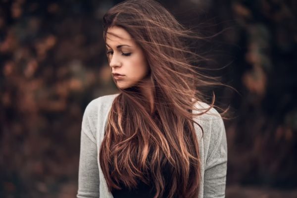 donne all'aperto, donne, modello, capelli lisci, ritratto, profondità di campo