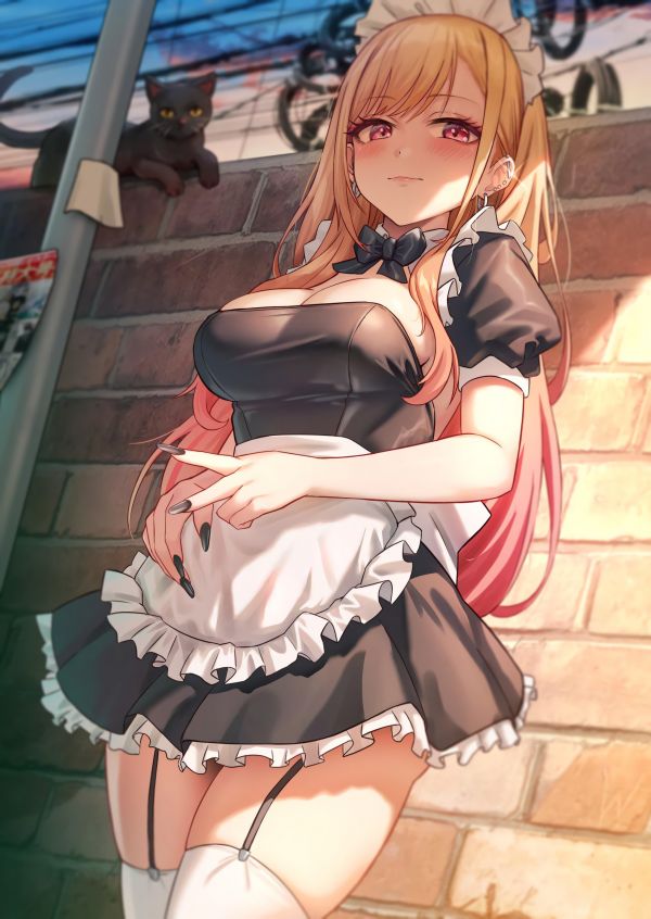 Kitagawa Marin,Sono Bisque Doll wa Koi wo Suru,Anime Mädchen,Anime,Fan Art,Maid