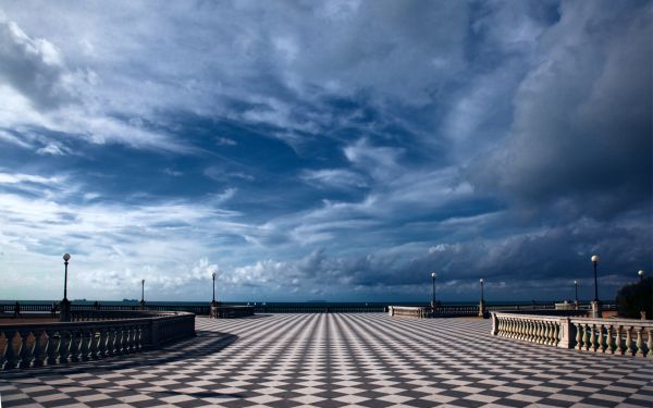 Italie,Toscane,Région,ville,Livourne,terrasse