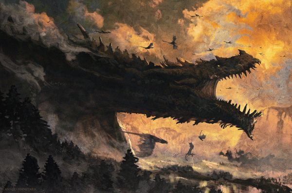 Art fantastique,ouvrages d'art,Le Seigneur des Anneaux,Terre du Milieu,Le Silmarillion,dragon