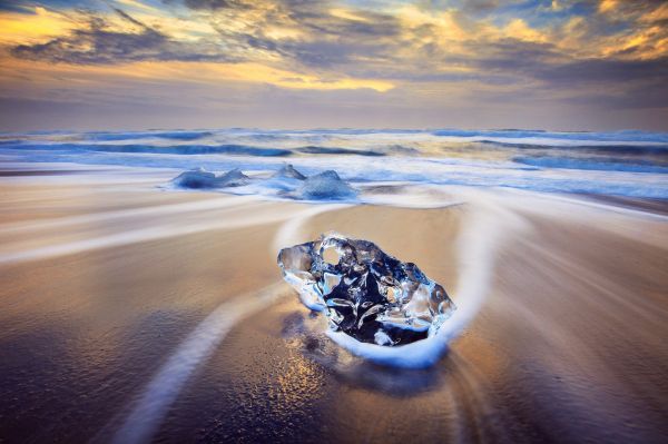 naturaleza,hielo,invierno,playa,agua,cielo