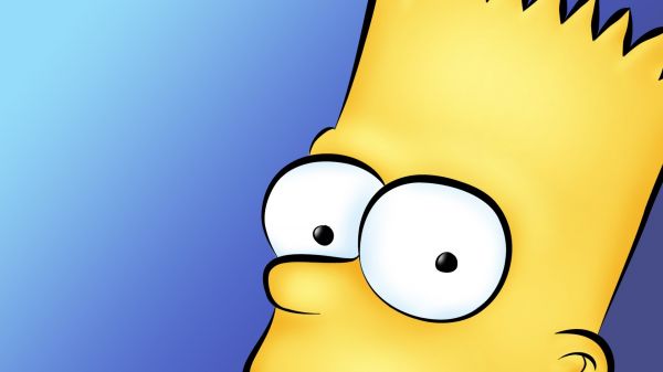 illustration, gul, tecknad serie, 1920x1080 px, dator tapet, Bart Simpson