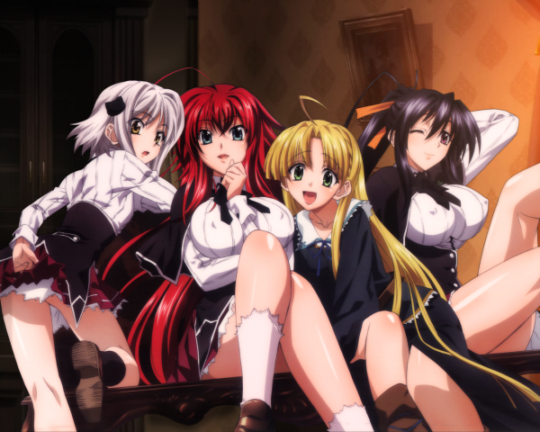 Highschool dXD,Himejima Akeno,Gremory Rias,Argento Asia,Toujou KONEKO,anime