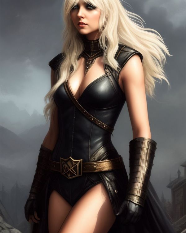 Taylor Momsen,The Pretty Reckless,ai art,female warrior