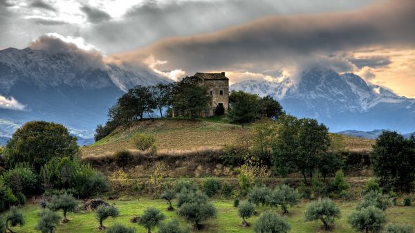 Güneş ışığı,Manzara,Tepe,doğa,Ot,gökyüzü