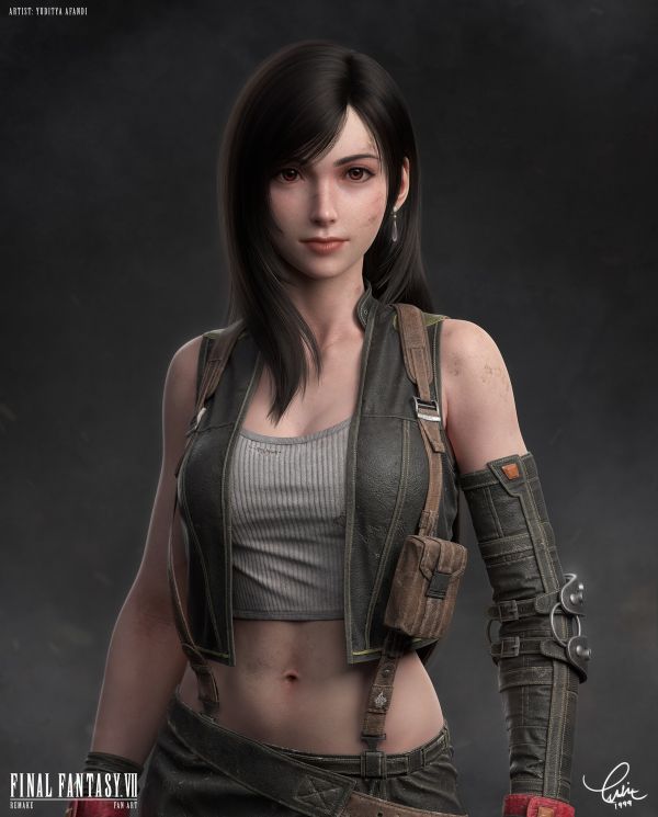 nők,Yuditya Afandi,CGI,Tifa Lockhart,fantasy art,alkalmi