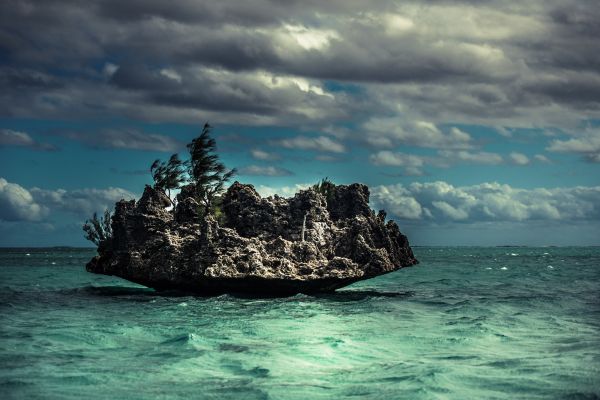 natuur,landschap,water,wolken,zee,eiland