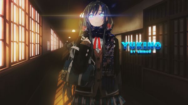 anime,Yahari Ore no Seishun Cinta Comedy wa Machigatteiru,Yukinoshita Yukino,gadis anime,tanda tangan,seragam sekolah