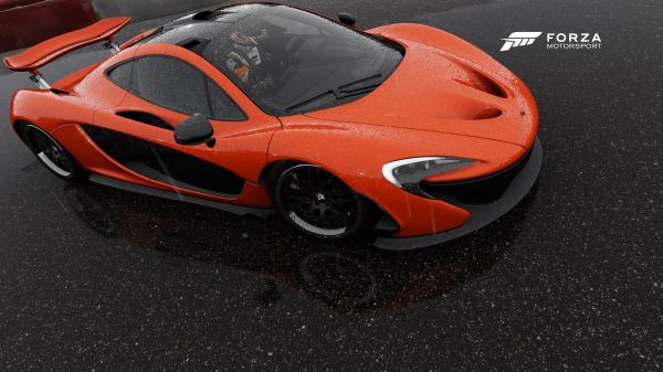 videojuegos,coche,vehículo,lluvia,McLaren P1,coche deportivo