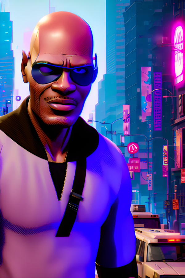 Nick Fury, spiderverse, into the spiderverse, ศิลปะดิจิตอล, ai art, Stable Diffusion