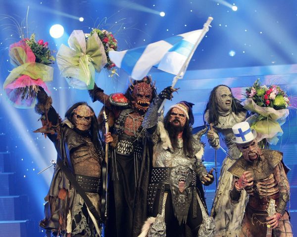 Carnaval,steag,Eurovisionului,Lordi,costum,câştigătorii