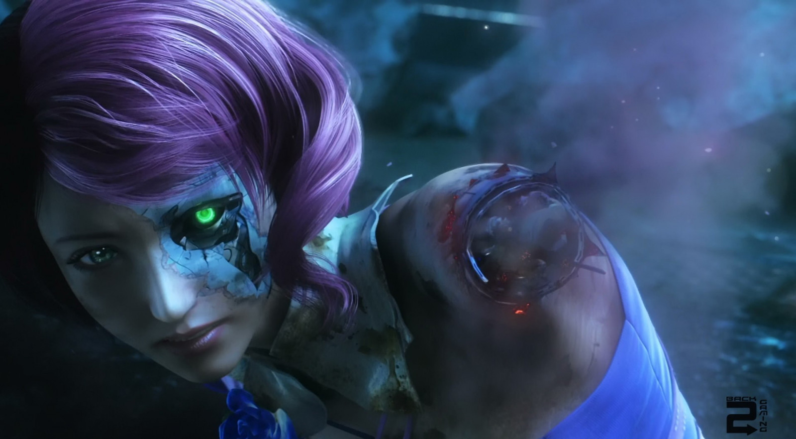 space, artwork, purple, black hair, underwater, Tekken, Tekken Blood Vengeance, darkness, screenshot, computer wallpaper, fictional character, special effects, 1919x1058 px, mythical creature, organism, cg artwork, visual effects