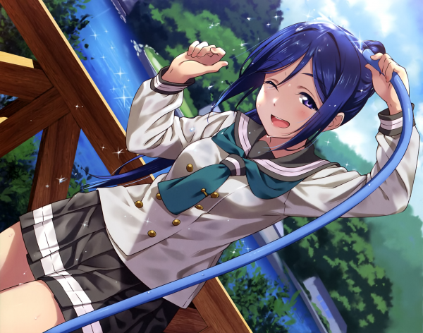 anime, anime girls, Love Live Series, Amore Luce del sole diretta, Matsuura Kanan, uniforme scolastica