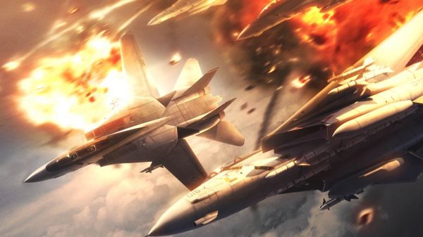 Ace Combat,combattenti,esplosioni,manovra,combattimento