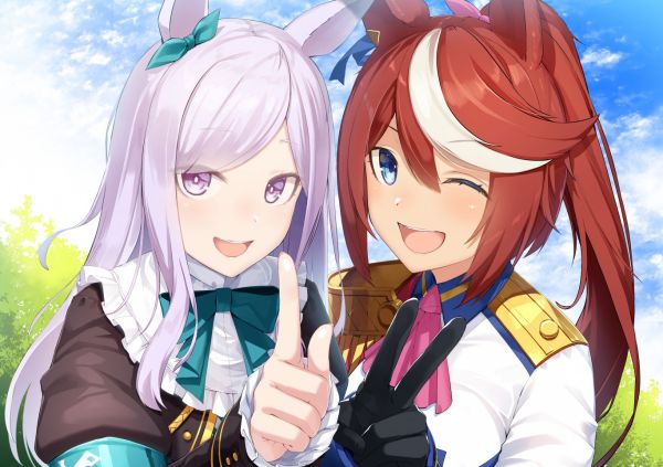 аниме,аниме момичета,Uma Musume Pretty Derby,horse girls,ушите на животните,Tokai Teio Uma Musume