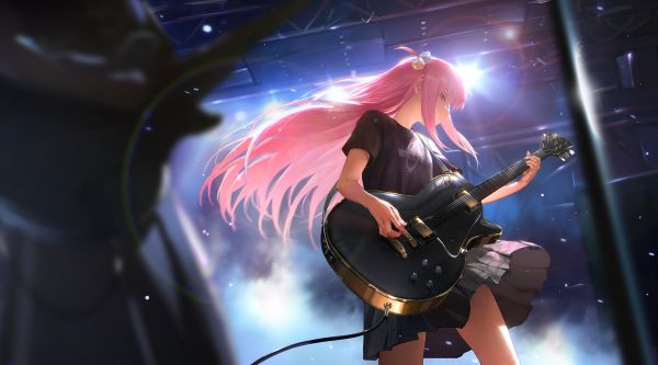 gotou hitori,BOCCHI THE ROCK,Dziewcząt anime,Anime,gitara,kessoku band