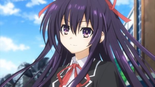 Yatogami Tohka,rambut panjang,rambut ungu,Date A Live,anime,gadis anime