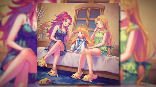 Trials of Mana,Riesz Trials of Mana,Angela Trials of Mana,Charlotte Trials of Mana,rám,papuče