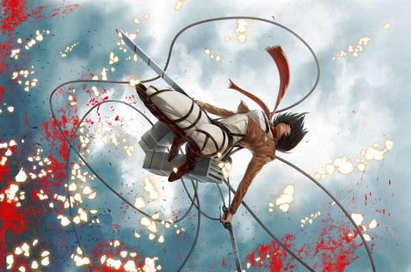 กวาง, ภาพประกอบ, อะนิเมะ, สาขา, Shingeki no Kyojin, Mikasa Ackerman