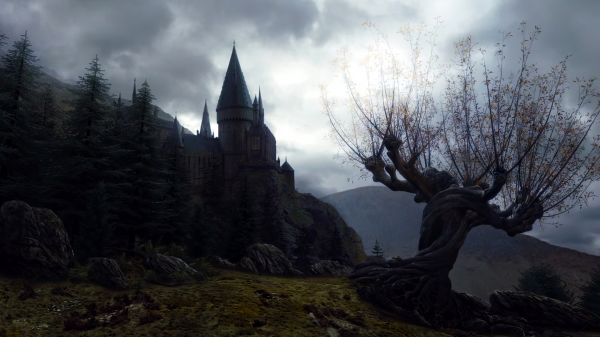 Harry Potter a vězeň z Azkabanu,filmy,fotografie z filmu,bradavice,Whomping Willow,mraky