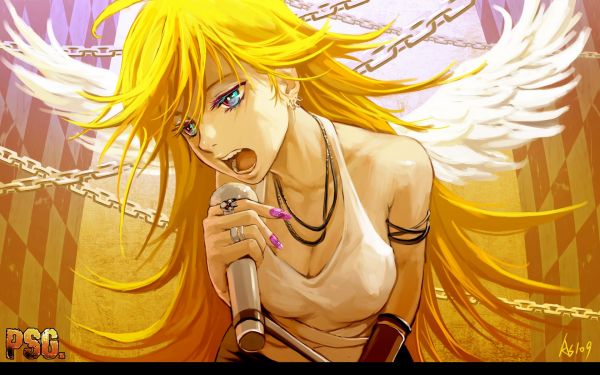 illustration,blond,Anime,Filles anime,ange,jaune