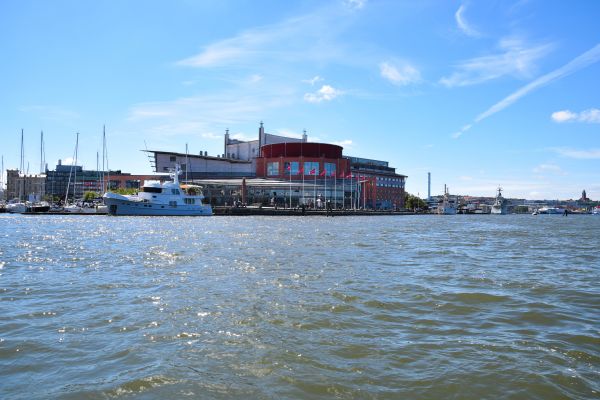 navio, barco, mar, baía, agua, cidade