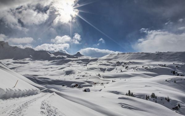 alam,pemandangan,salju,musim dingin,pegunungan Alpen,ski