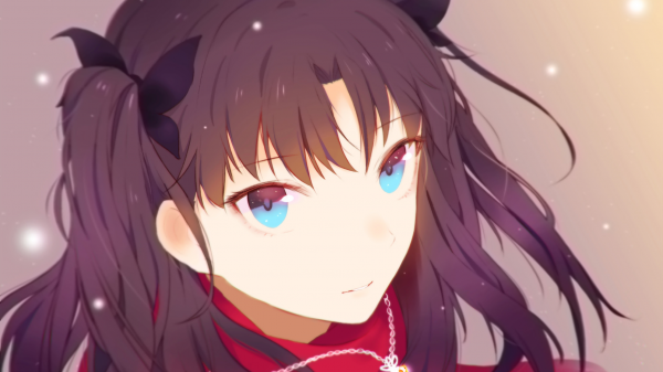 anime,Anime piger,Fate Series,Tohsaka Rin,twintails,blå øjne