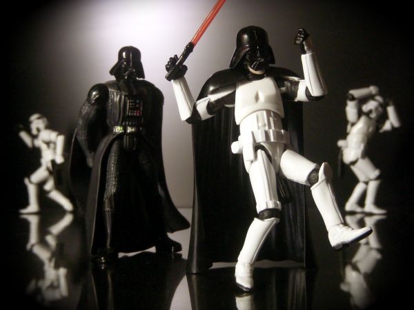 Preto, humor, reflexão, dançando, Sith, estátua