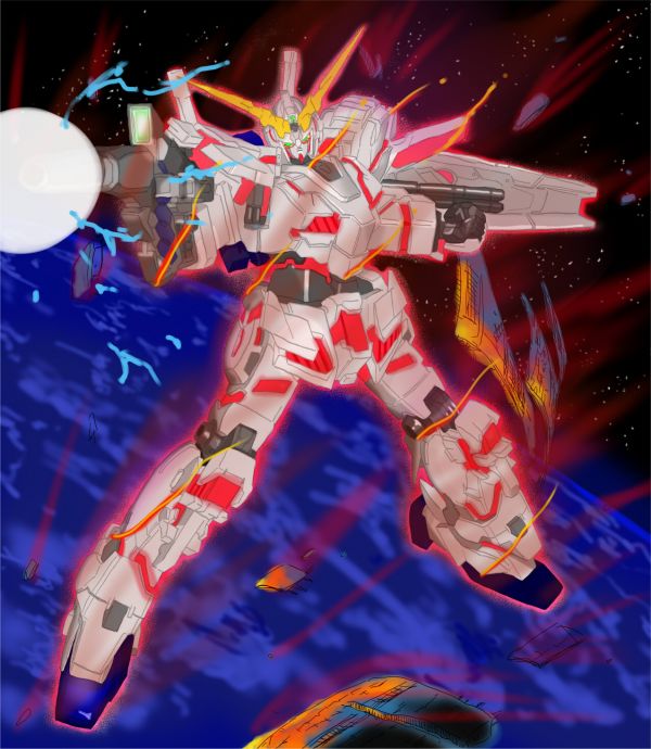 RX 0 Unicorn Gundam, Hareketli Takım Gundam Unicorn, Anime, Meşe, Gundam, Süper Robot Savaşları