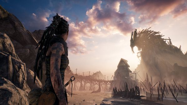 sinar matahari,pantai,screen shot,Pengorbanan Hellblade senua ini,senua,mendung