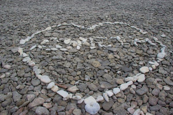 kärlek,hjärta,sten,kullersten,strand,text