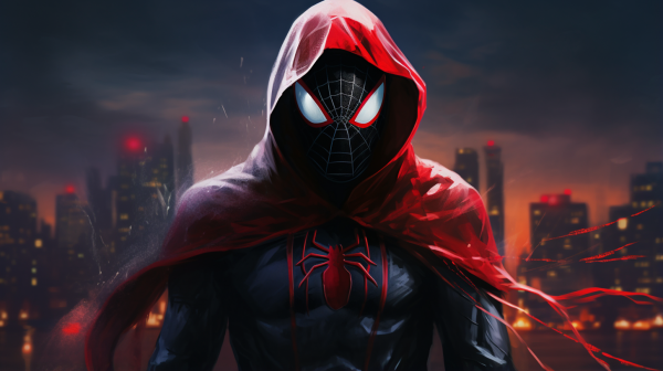 Spider Man Across the Spider Verse,マーベル映画宇宙,Spiderman Miles Morales,spidermanintothespiderverse,マーベルコミックス,AI wallpaper