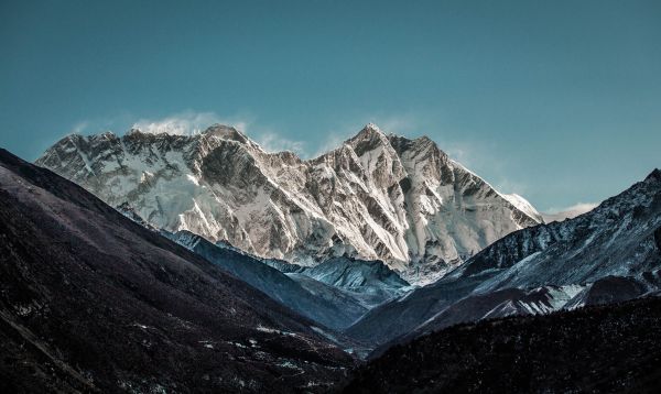 風景,山々,自然,空,雪,冬